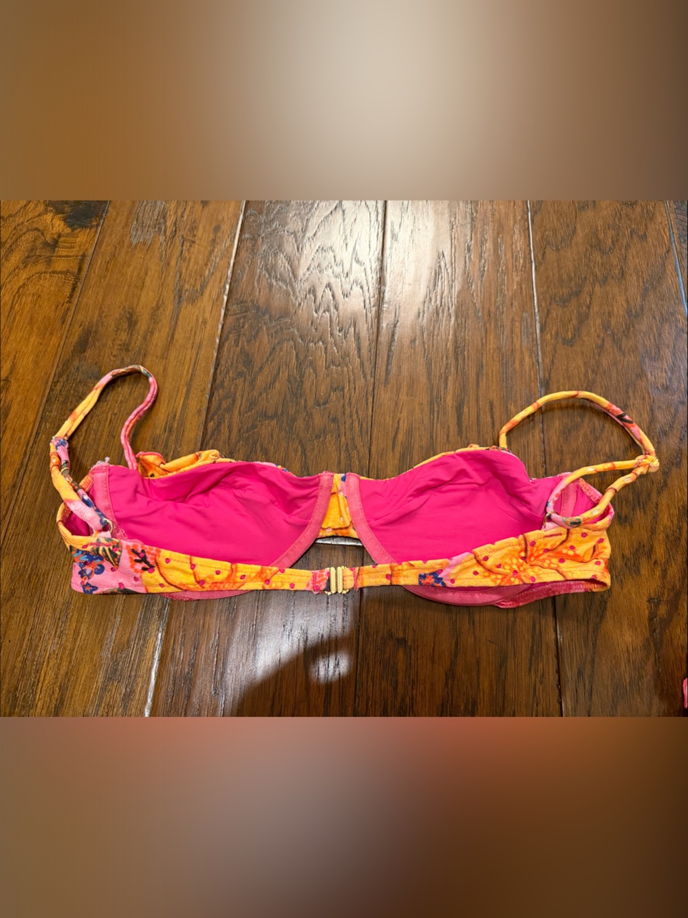 FARM Rio Pink & Orange Floral Ruffle Bikini - Picture 5 of 5